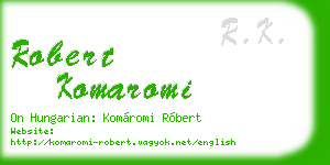 robert komaromi business card