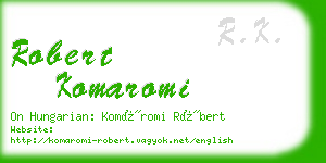 robert komaromi business card
